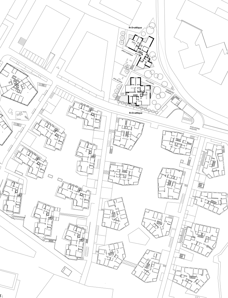 Immeubles habitation, Lausanne, 2014, Dragan Architecture, Paris